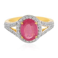 Anillo en plata con Zafiro rosa de Madagascar