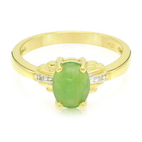 Anillo en plata con Crisoprasa imperial