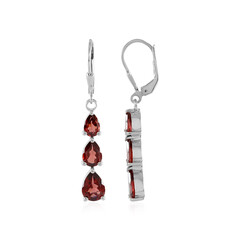 Pendientes en plata con Granate de Mozambique
