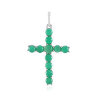 Colgante en plata con Ónix verde