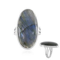 Anillo en plata con Labradorita