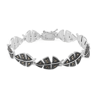 Brazalete en plata con Marcasita