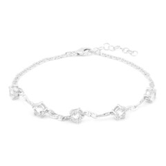 Brazalete en plata con Topacio blanco