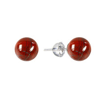 Pendientes en plata con Jaspe rojo