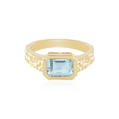 Anillo en plata con Topacio azul cielo