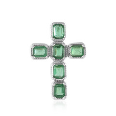 Colgante en plata con Apatita verde