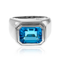 Anillo en plata con Topacio de Marambaia