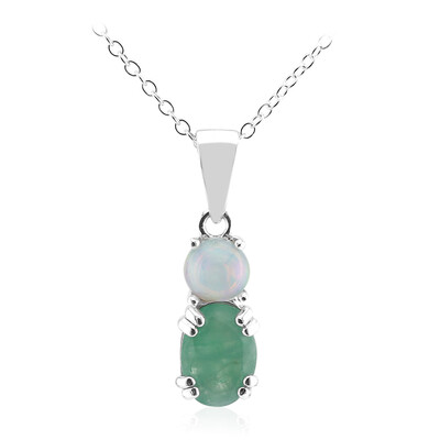 Collar en plata con Esmeralda de Brasil