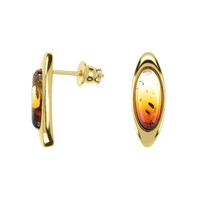 Pendientes en plata con Ámbar báltico
