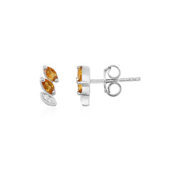 Pendientes en plata con Citrino