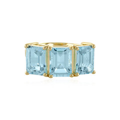 Anillo en plata con Topacio azul cielo