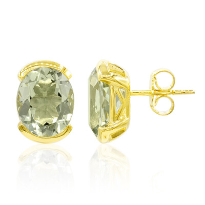 Pendientes en plata con Amatista verde