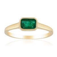 Anillo en oro con Esmeralda de Zambia