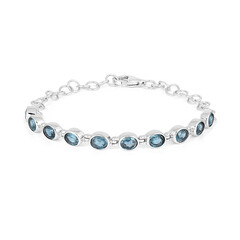 Brazalete en plata con Cianita petróleo