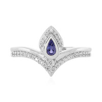 Anillo en plata con Tanzanita