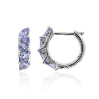 Pendientes en plata con Tanzanita