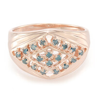 Anillo de hombre en plata con Diamante fantasía