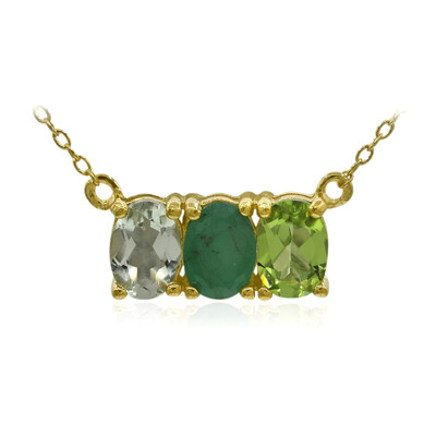 Collar en plata con Amatista verde