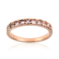 Anillo en oro con Berilo rosa no calentado