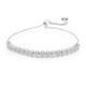 Brazalete en plata con Topacio blanco
