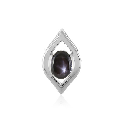 Colgante en plata con Zafiro estrella negra