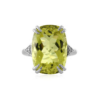 Anillo en plata con Quarzo limón