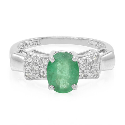 Anillo en plata con Esmeralda de Bahía