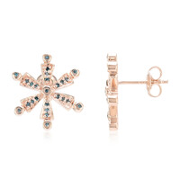 Pendientes en plata con Diamante fantasía