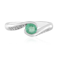 Anillo en plata con Esmeralda de Rusia