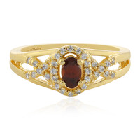 Anillo en plata con Zircón rojo