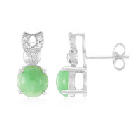 Pendientes en plata con Crisoprasa imperial