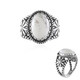Anillo en plata con Howlita (Desert Chic)