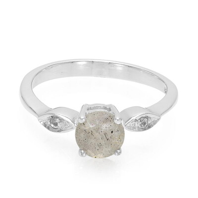 Anillo en plata con Espectrolita