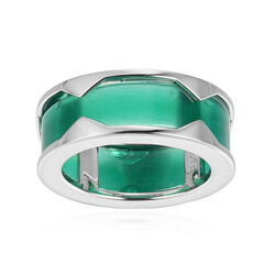 Anillo en plata con Ágata verde