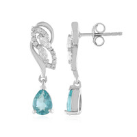 Pendientes en plata con Apatita azul