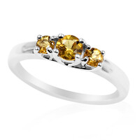Anillo en plata con Escapolita cognac