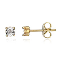 Pendientes en latón con Diamante I3 (I) (Juwelo Style)
