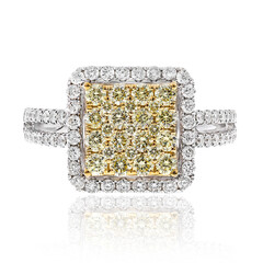 Anillo en oro con Diamante amarillo SI  (CIRARI)