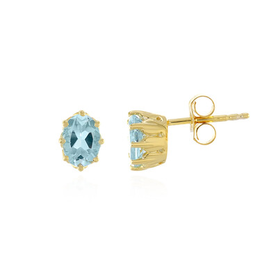 Pendientes en plata con Topacio azul cielo