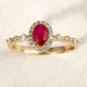 Anillo en oro con Rubí de Mozambique AAA