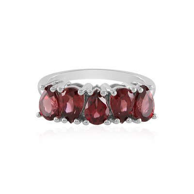 Anillo en plata con Granate de Mozambique