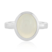 Anillo en plata con Piedra de Luna blanca