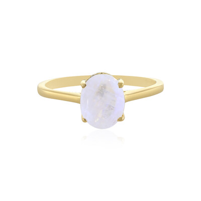 Anillo en plata con Piedra de Luna arcoíris