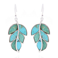 Pendientes en plata con Turquesa de Kingman (Anne Bever)