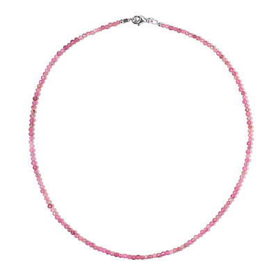 Collar en plata con Turmalina rosa