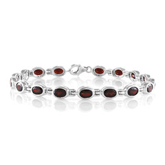 Brazalete en plata con Granate de Mozambique