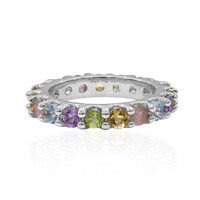 Anillo en plata con Topacio azul cielo