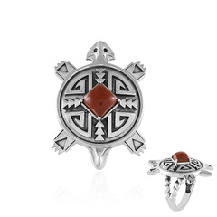 Anillo en plata con Jaspe rojo (Desert Chic)