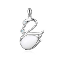 Colgante en plata con Ágata blanca