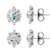 Pendientes en plata con Zircón de Ratanak Kirí (Dallas Prince Designs)